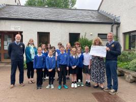 Carrbridge Primary School raised £550 for Aquabox in 2023-24. Well done.